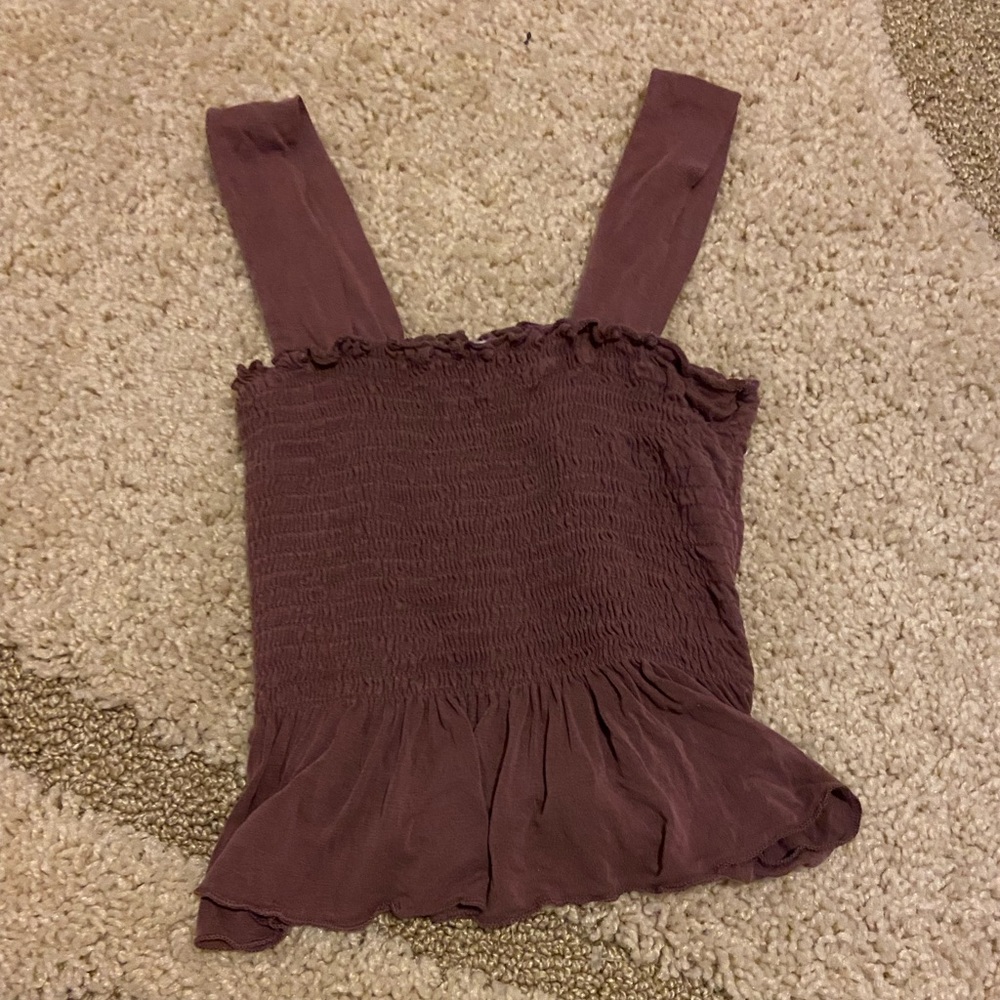 Urban outfitters maroon scrunchy top with flowy bottom